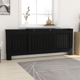 Gossi masca pentru calorifer, negru, 205 cm, mdf