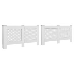 Gossi masti de calorifer, 2 buc., alb, 152 x 19 x 81,5 cm, mdf
