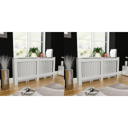 Gossi masti de calorifer, 2 buc., alb, 172 cm, mdf