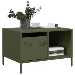 Gossi masuta cafea verde masliniu 68,5x50x43,5cm otel laminat la rece
