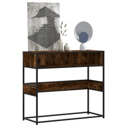 Gossi masuta consola, stejar fumuriu, 90x35x80 cm, lemn prelucrat