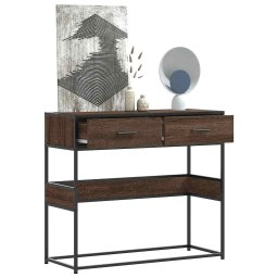 Gossi masuta consola, stejar maro, 90x35x80 cm, lemn prelucrat