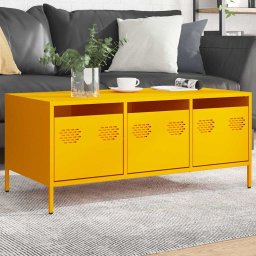 Gossi masuta de cafea galben mustar otel laminat la rece