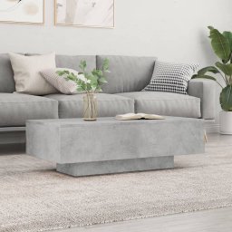 Gossi masuta de cafea, gri beton, 100x49,5x31 cm, lemn prelucrat