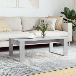 Gossi masuta de cafea, gri beton, 102x50x35 cm, lemn prelucrat
