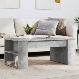 Gossi masuta de cafea, gri beton, 102x55x42 cm, lemn prelucrat