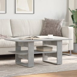 Gossi masuta de cafea, gri beton, 102x55x42 cm, lemn prelucrat