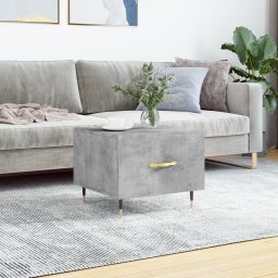 Gossi masuta de cafea, gri beton, 50x50x40 cm, lemn compozit