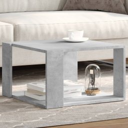 Gossi masuta de cafea, gri beton, 51,5x51,5x30 cm, lemn prelucrat