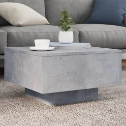 Gossi masuta de cafea, gri beton, 55x55x31 cm, lemn prelucrat