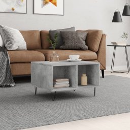 Gossi masuta de cafea, gri beton, 60x50x36,5 cm, lemn compozit