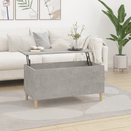 Gossi masuta de cafea, gri beton, 90x44,5x45 cm, lemn compozit