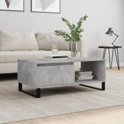Gossi masuta de cafea, gri beton, 90x50x36,5 cm, lemn compozit