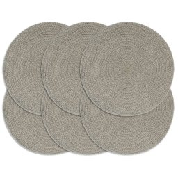 Gossi naproane, 6 buc., gri, 38 cm, bumbac, rotund
