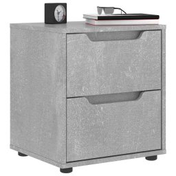 Gossi noptiera "visnes" beton gri 45x40x50 cm lemn prelucrat