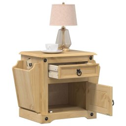 Gossi noptiera corona, 45x35x47,5 cm, lemn masiv de pin