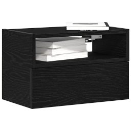 Gossi noptiera de perete, negru, 45x26x28,5 cm