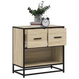 Gossi noptiera din stejar sonoma 60x31x60 cm lemn prelucrat si metal