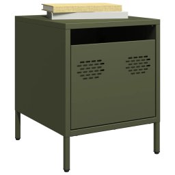 Gossi noptiera, verde olive, 35x39x43,5 cm, otel