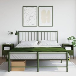 Gossi noptiere 2 buc. verde maslina 36x39x50,5cm otel laminat la rece