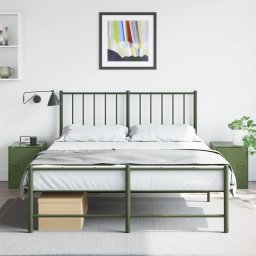 Gossi noptiere, 2 buc., verde olive, 34,5x39x44 cm, otel