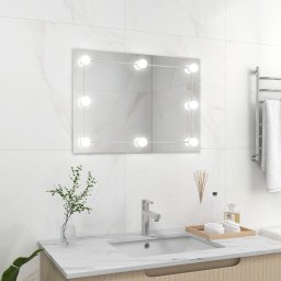 Gossi oglinda de perete lumini led fara rama sticla dreptunghiulara