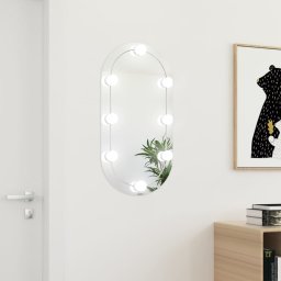 Gossi oglinda ovala cu lumini led, 80x40, cm sticla