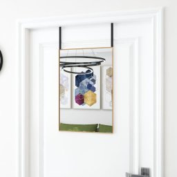 Gossi oglinda pentru usa, auriu, 40x60 cm, sticla si aluminiu