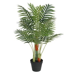 Gossi palmier artificial cu 3 trunchiuri, verde, 85 cm, pp