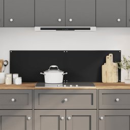 Gossi panou antistropi bucatarie 2 buc. negru 70x40cm sticla securiz.