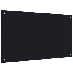 Gossi panou antistropi de bucatarie negru 100x60 cm sticla securizata