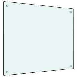 Gossi panou antistropi de bucatarie, alb, 70x60 cm, sticla securizata