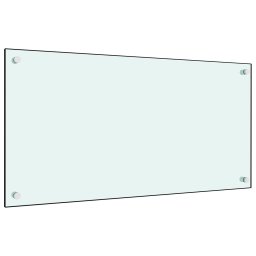 Gossi panou antistropi de bucatarie, alb, 80x40 cm, sticla securizata