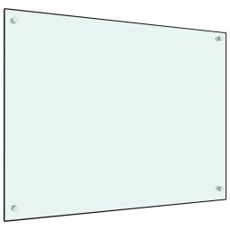 Gossi panou antistropi de bucatarie, alb, 80x60 cm, sticla securizata