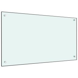 Gossi panou antistropi de bucatarie, alb, 90x50 cm, sticla securizata