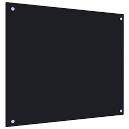 Gossi panou antistropi de bucatarie, negru 70x60 cm sticla securizata