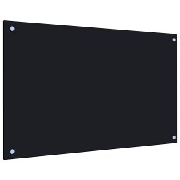 Gossi panou antistropi de bucatarie, negru 80x50 cm sticla securizata