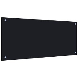 Gossi panou antistropi de bucatarie, negru 90x40 cm sticla securizata
