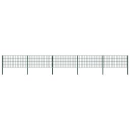 Gossi panou de gard cu stalpi, verde, 8,5 m, fier