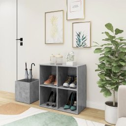 Gossi pantofar de hol, gri beton, 105x35,5x70 cm, pal