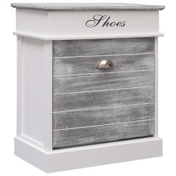 Gossi pantofar, gri, 50 x 28 x 58 cm, lemn de paulownia