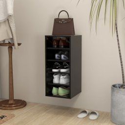 Gossi pantofar, negru, 31,5x35x70 cm, pal