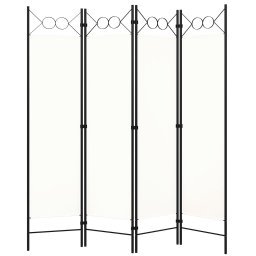 Gossi paravan de camera cu 4 panouri, alb, 160x180cm