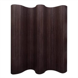 Gossi paravan de camera din bambus, maro inchis, 250 x 165 cm