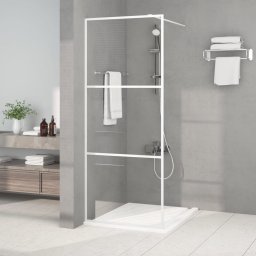 Gossi paravan de dus walk-in, alb, 80x195 cm, sticla esg transparenta