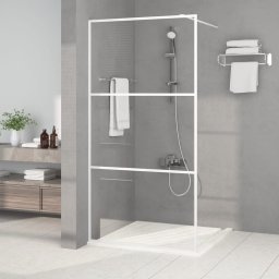 Gossi paravan dus walk-in, alb, 100x195 cm, sticla esg transparenta