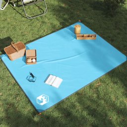 Gossi patura de picnic cu tarusi, albastru, 205x155 cm