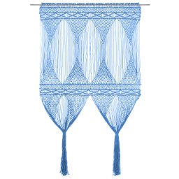 Gossi perdea macrame, albastru, 140 x 240 cm, bumbac