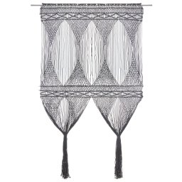 Gossi perdea macrame, antracit, 140 x 240 cm, bumbac