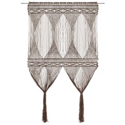 Gossi perdea macrame, gri taupe,140 x 240 cm, bumbac